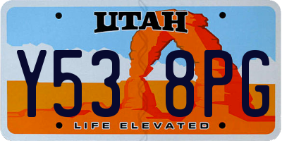 UT license plate Y538PG