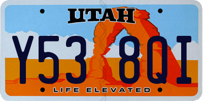 UT license plate Y538QI