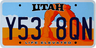 UT license plate Y538QN