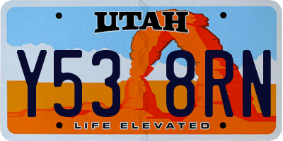 UT license plate Y538RN