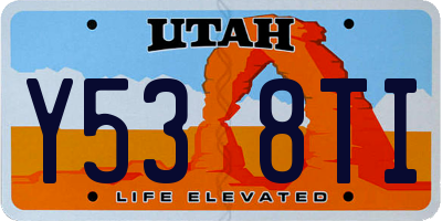UT license plate Y538TI