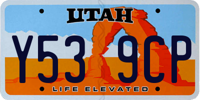 UT license plate Y539CP