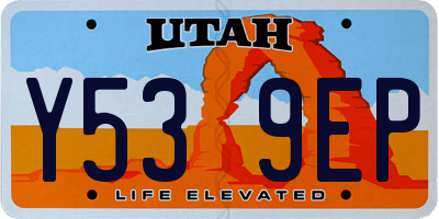 UT license plate Y539EP