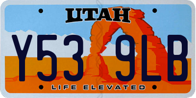 UT license plate Y539LB