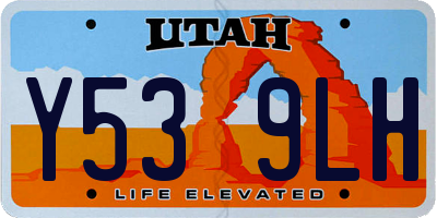 UT license plate Y539LH
