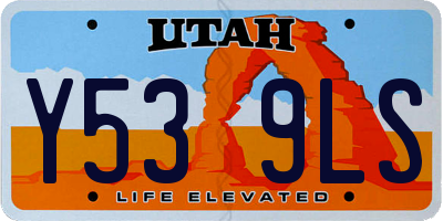 UT license plate Y539LS