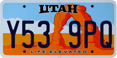 UT license plate Y539PQ