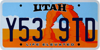 UT license plate Y539TD