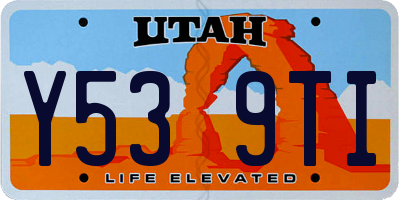UT license plate Y539TI