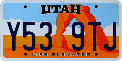 UT license plate Y539TJ