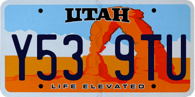 UT license plate Y539TU