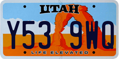 UT license plate Y539WQ
