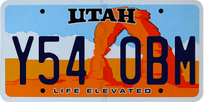 UT license plate Y540BM