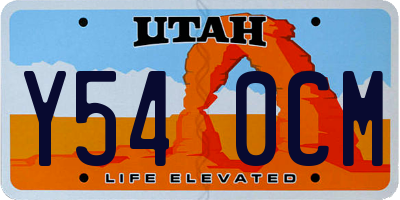 UT license plate Y540CM