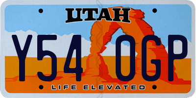 UT license plate Y540GP