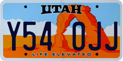 UT license plate Y540JJ