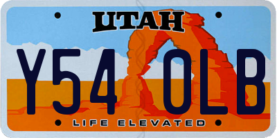 UT license plate Y540LB