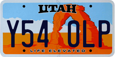 UT license plate Y540LP