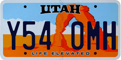 UT license plate Y540MH