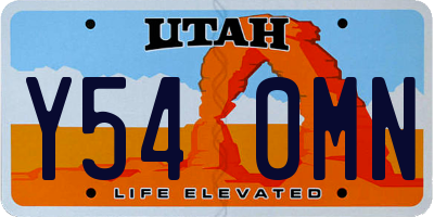 UT license plate Y540MN