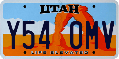UT license plate Y540MV