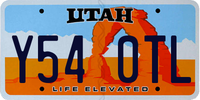 UT license plate Y540TL