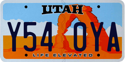 UT license plate Y540YA
