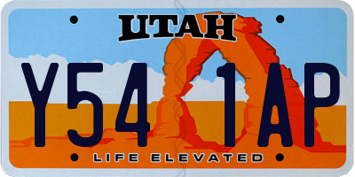UT license plate Y541AP