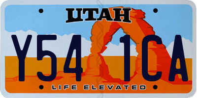 UT license plate Y541CA
