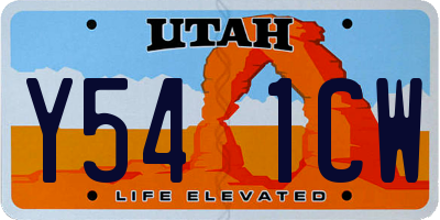 UT license plate Y541CW