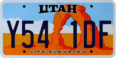 UT license plate Y541DF