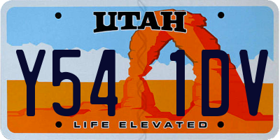 UT license plate Y541DV