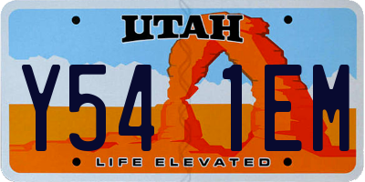UT license plate Y541EM