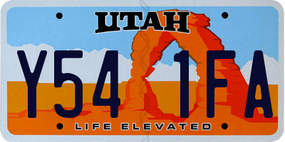 UT license plate Y541FA