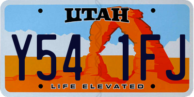 UT license plate Y541FJ