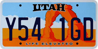 UT license plate Y541GD