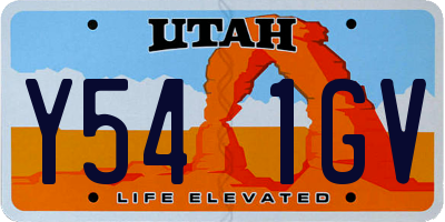 UT license plate Y541GV