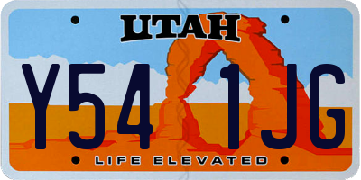 UT license plate Y541JG