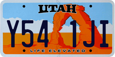 UT license plate Y541JI