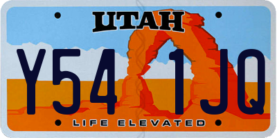 UT license plate Y541JQ