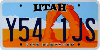 UT license plate Y541JS