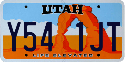 UT license plate Y541JT
