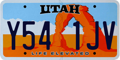 UT license plate Y541JV