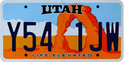 UT license plate Y541JW