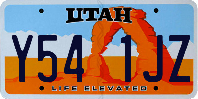 UT license plate Y541JZ