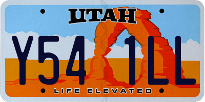 UT license plate Y541LL