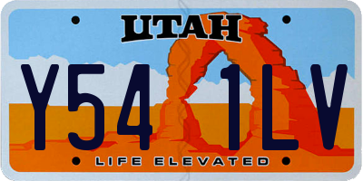UT license plate Y541LV