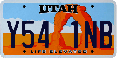 UT license plate Y541NB