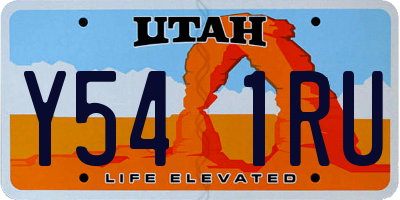 UT license plate Y541RU