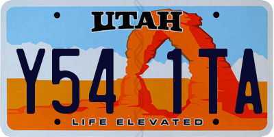 UT license plate Y541TA
